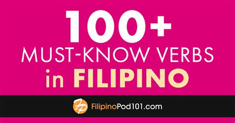 A Comprehensive Guide to Filipino Verbs .